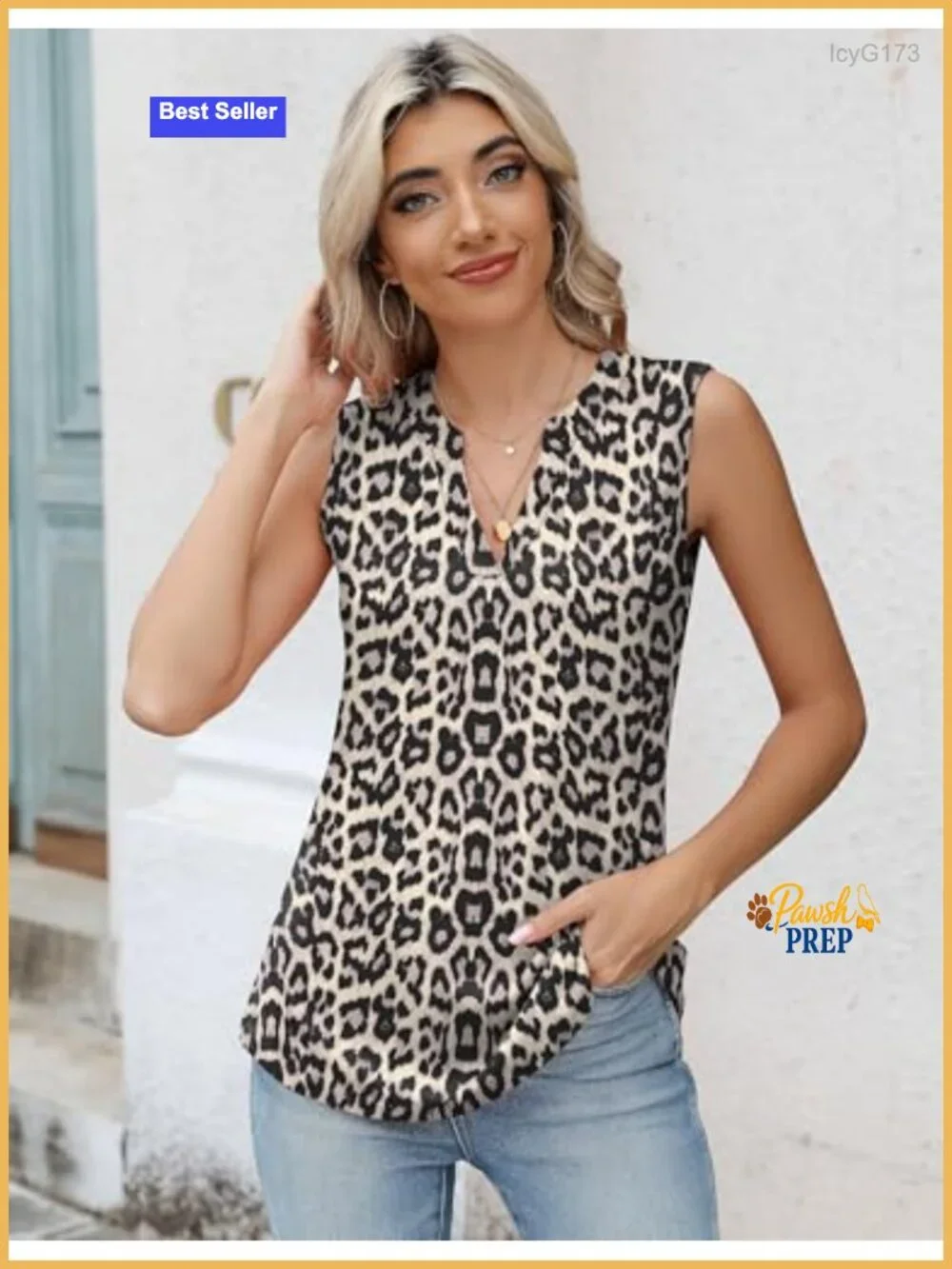 Sleeveless V-Neck Tank Top for Women Casual Summer Blouse Tunic